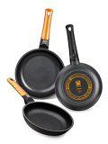 Poêle Bra Efficient Orange 28 Cm - Revêtement Antiadhésif Platinum Plus Sans PFOA - Compatible Induction - Passe Au Four 220°C